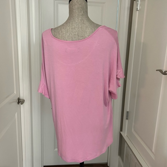 NWT! ELLEN TRACY 2-Pc.Solid Top & Floral Pants Sleep Set Pink/green multi sz XL - Picture 8 of 14